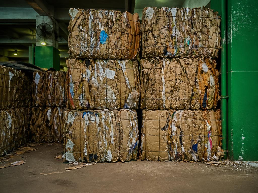 Cardboard & Paper Bales scrap accepted by Kam Wai Recycling
